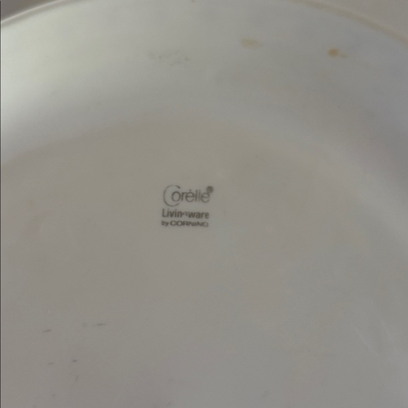 Corelle Dinner Plate with Blue Snowflake Border Set of 7 - Picture 2 of 10